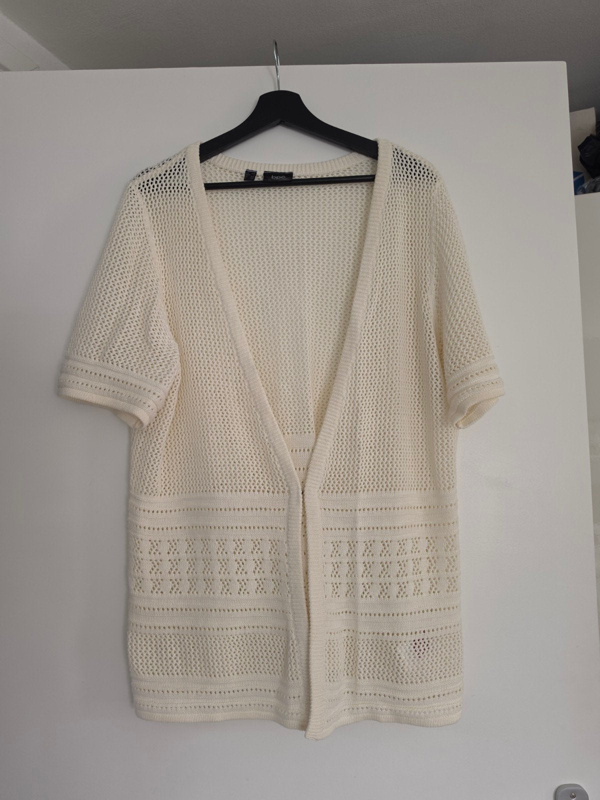 Crème gehaakt vest met korte mouwen BPC (Bonprix) maat 44/46, Kleding | Dames, Overige kleuren, Maat 42/44 (L), Ophalen of Verzenden