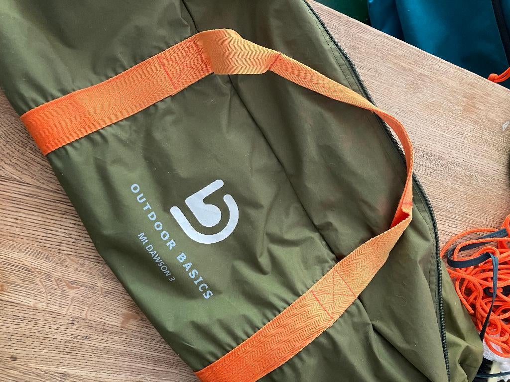 Tent Outdoor basics Perry Sport model MT Dawson 3 groen, Caravans en Kamperen, Ophalen, Gebruikt, Tot en met 4