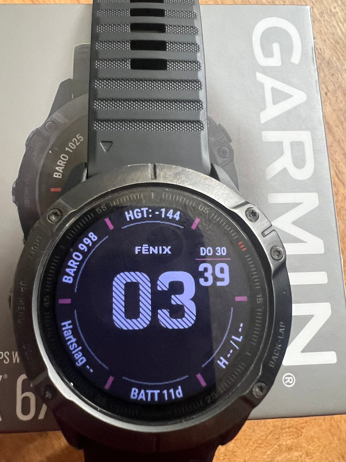 Garmin Genix 6X Sapphire 51mm, Zwart, IOS, Ophalen of Verzenden, Zo goed als nieuw