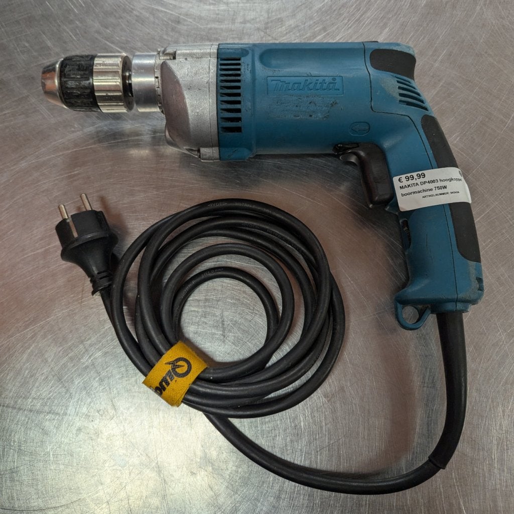 MAKITA DP4003 hoogkoppel boormachine 750W, Makita, Gebruikt, Support@makita.com, Makita Corporation, 3-11-8, Sumiyoshi-cho, 
Anjo, Aichi 446-8502
Japan