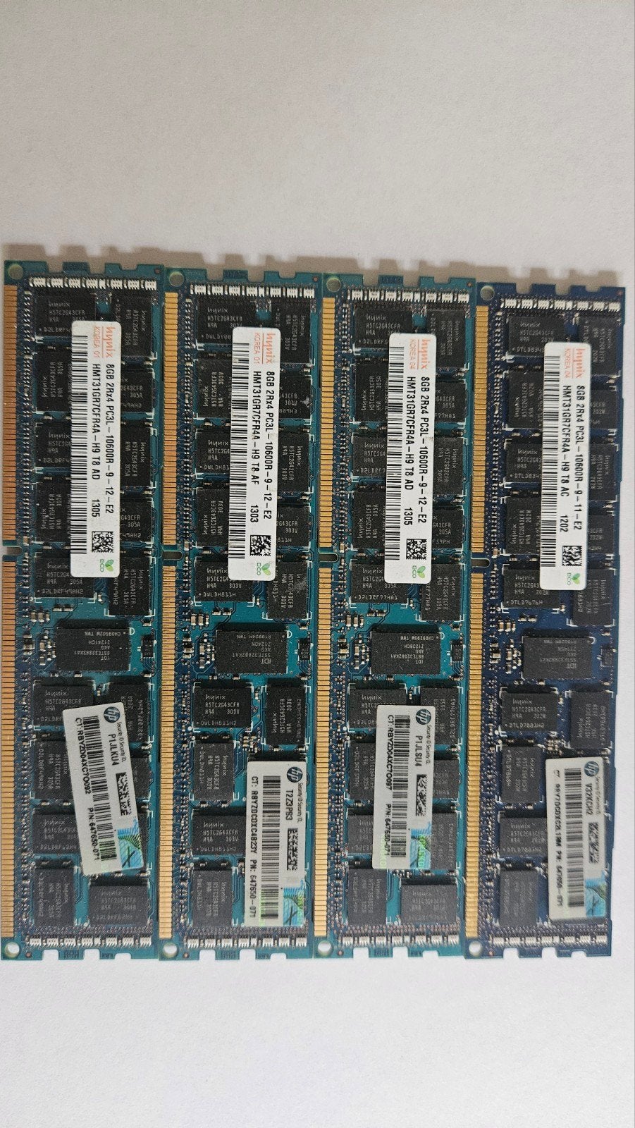4x Hynix 8GB DDR3 ECC Registered RAM – 32GB totaal, Server, 8 GB, DDR3, Ophalen of Verzenden