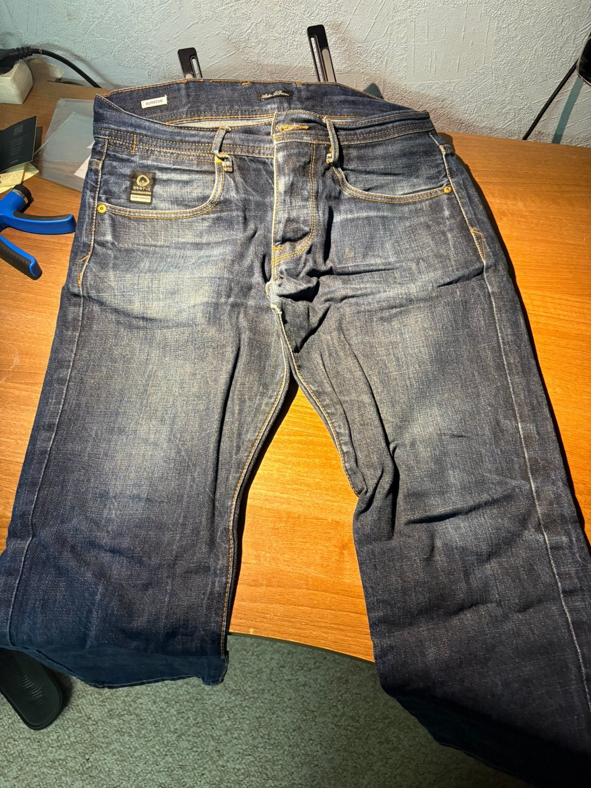 Vintage broeken, Kleding | Heren, Ophalen of Verzenden, Zo goed als nieuw, Blauw