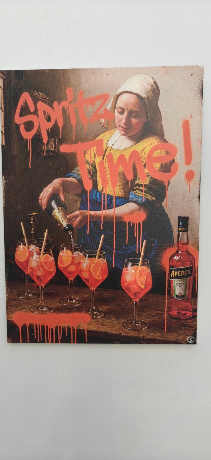 Spritz Time! Kleury.art Modern kunstwerk met klassieke twist, Antiek en Kunst, Kunst | Schilderijen | Modern, Ophalen of Verzenden