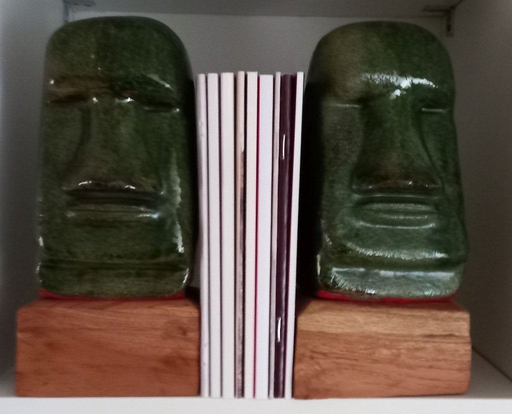 Vintage Moai Paaseiland boekensteunen, Ophalen of Verzenden