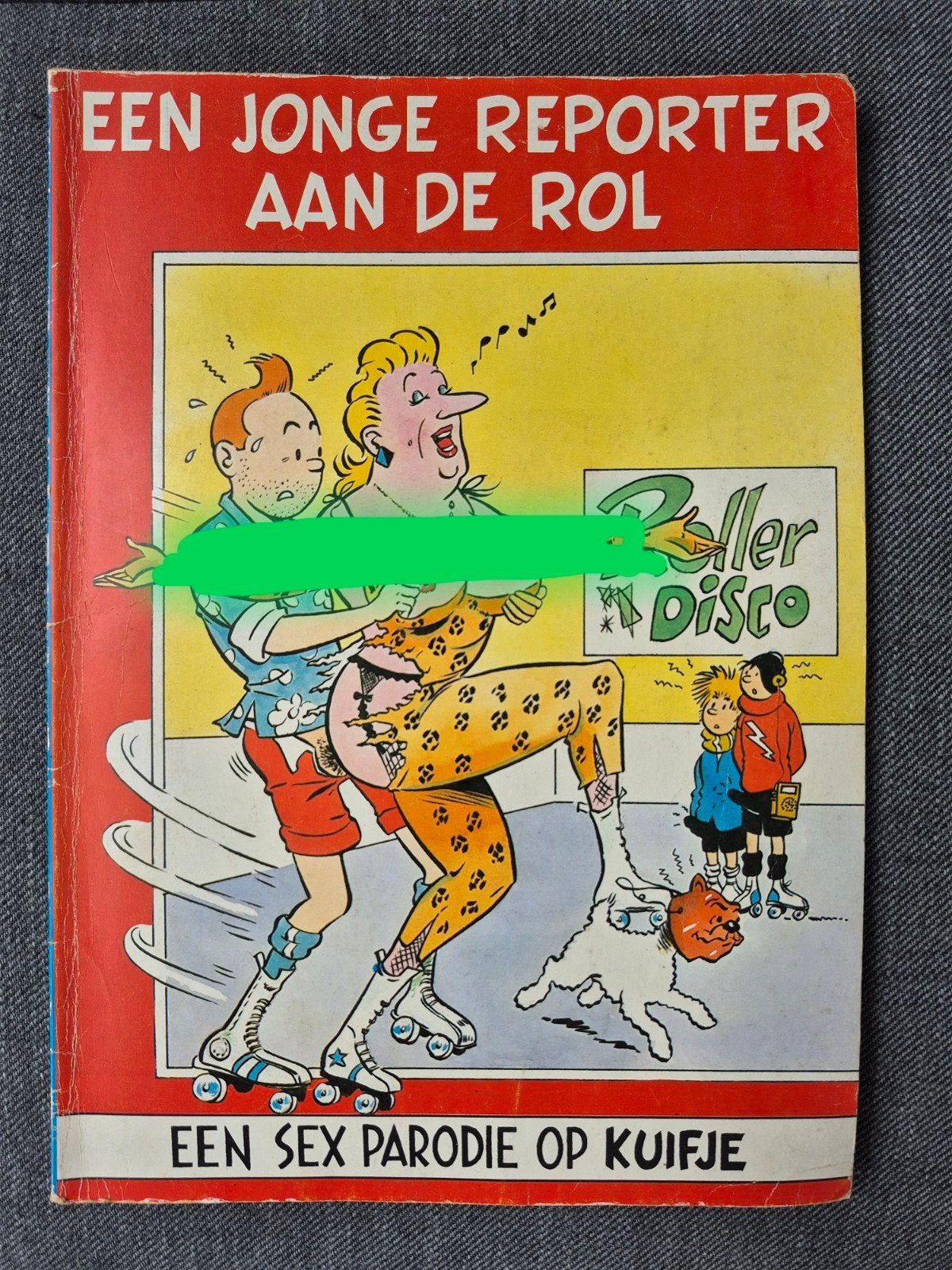 Een Jonge Reporter Aan De Rol - Kuifje Parodie A4, Boeken, Gelezen, Eén stripboek, Ophalen of Verzenden, Bastaard Uitgeverij Amsterdam
