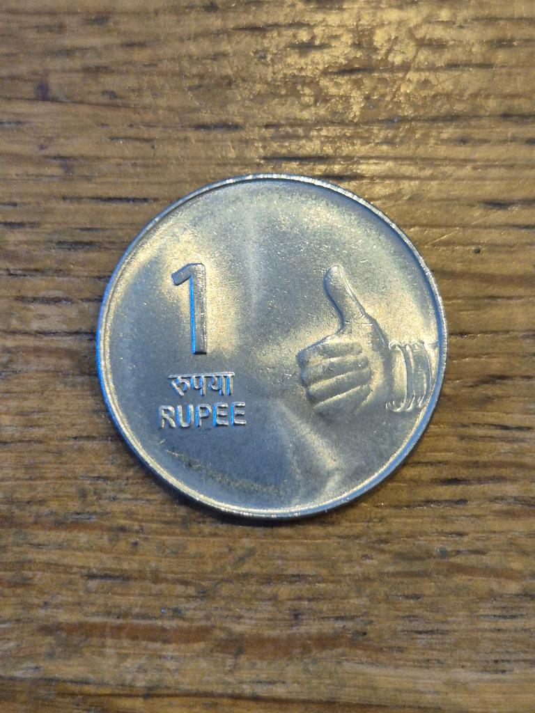 India - 1 Rupee 2009 B, Postzegels en Munten, Munten | Azië, Verzenden, Zuid-Azië, Losse munt