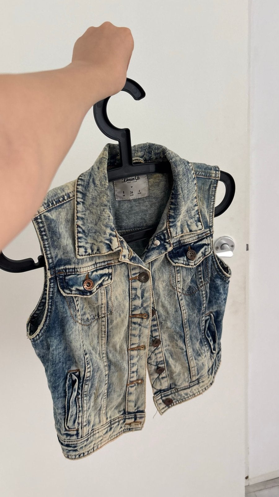 Stoer spijkergiletje van Denim Co. - Maat S, Ophalen of Verzenden, Gedragen