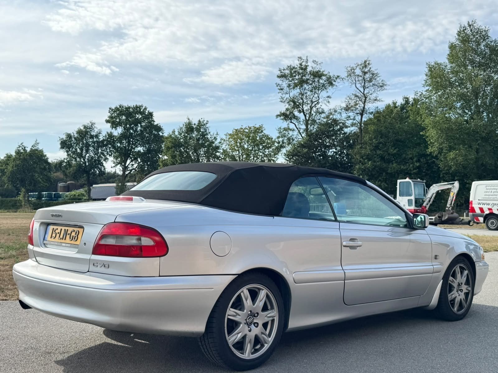 Volvo C70 2.3 T-5 Cabrio AUT 2003 Grijs, Auto's, C70, Zwart, Cabriolet, 4 stoelen