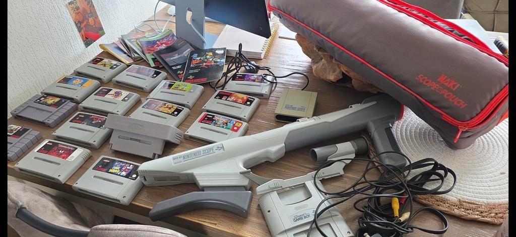 Nintendo Scope & Super Game Boy met 14 spellen en tas, Spelcomputers en Games, Games | Nintendo Super NES, 1 speler, Ophalen of Verzenden