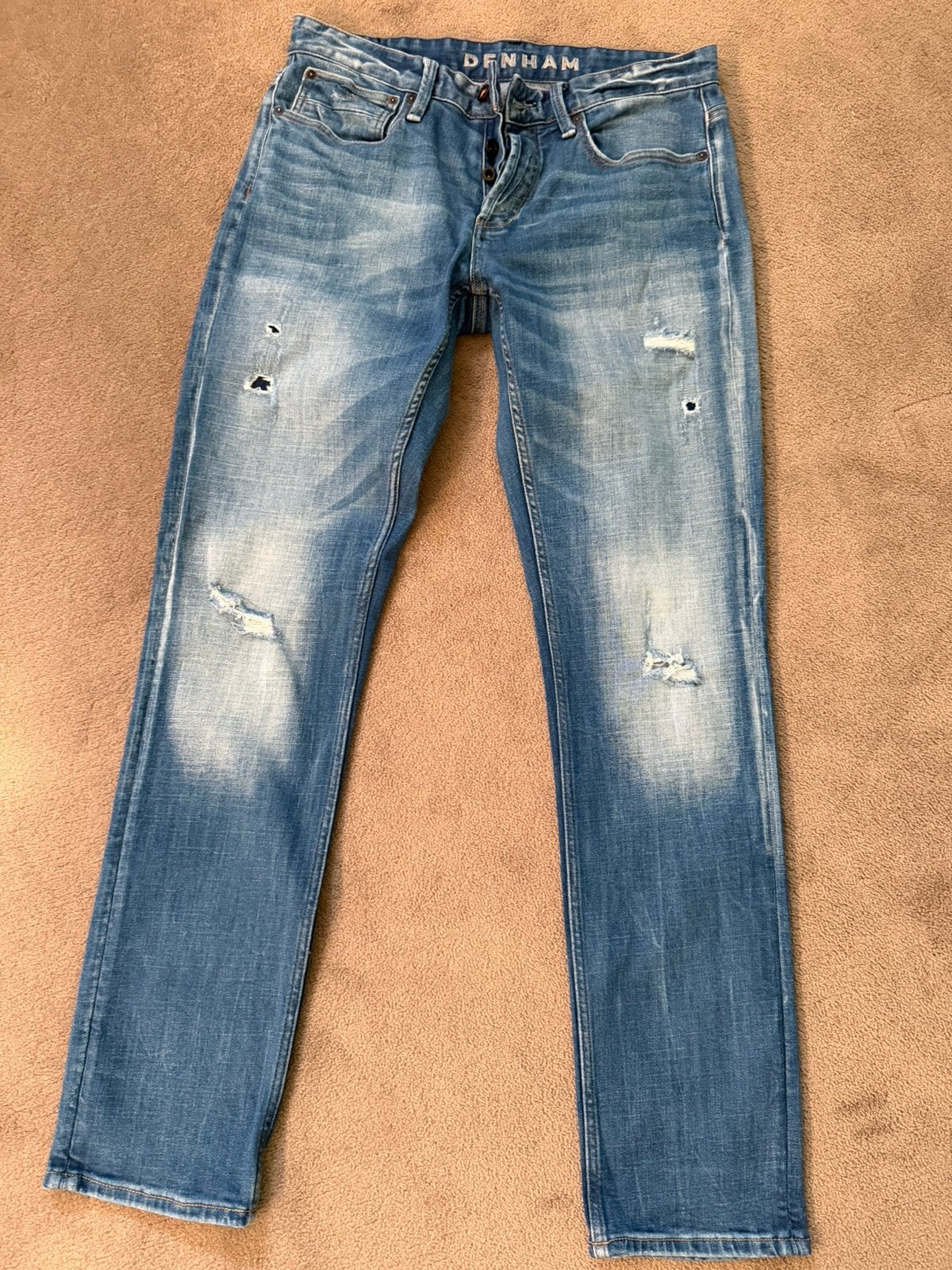 DENHAM razor jeans. Maat 32x32, Verzenden, Gedragen, Blauw, W32 (confectie 46) of kleiner