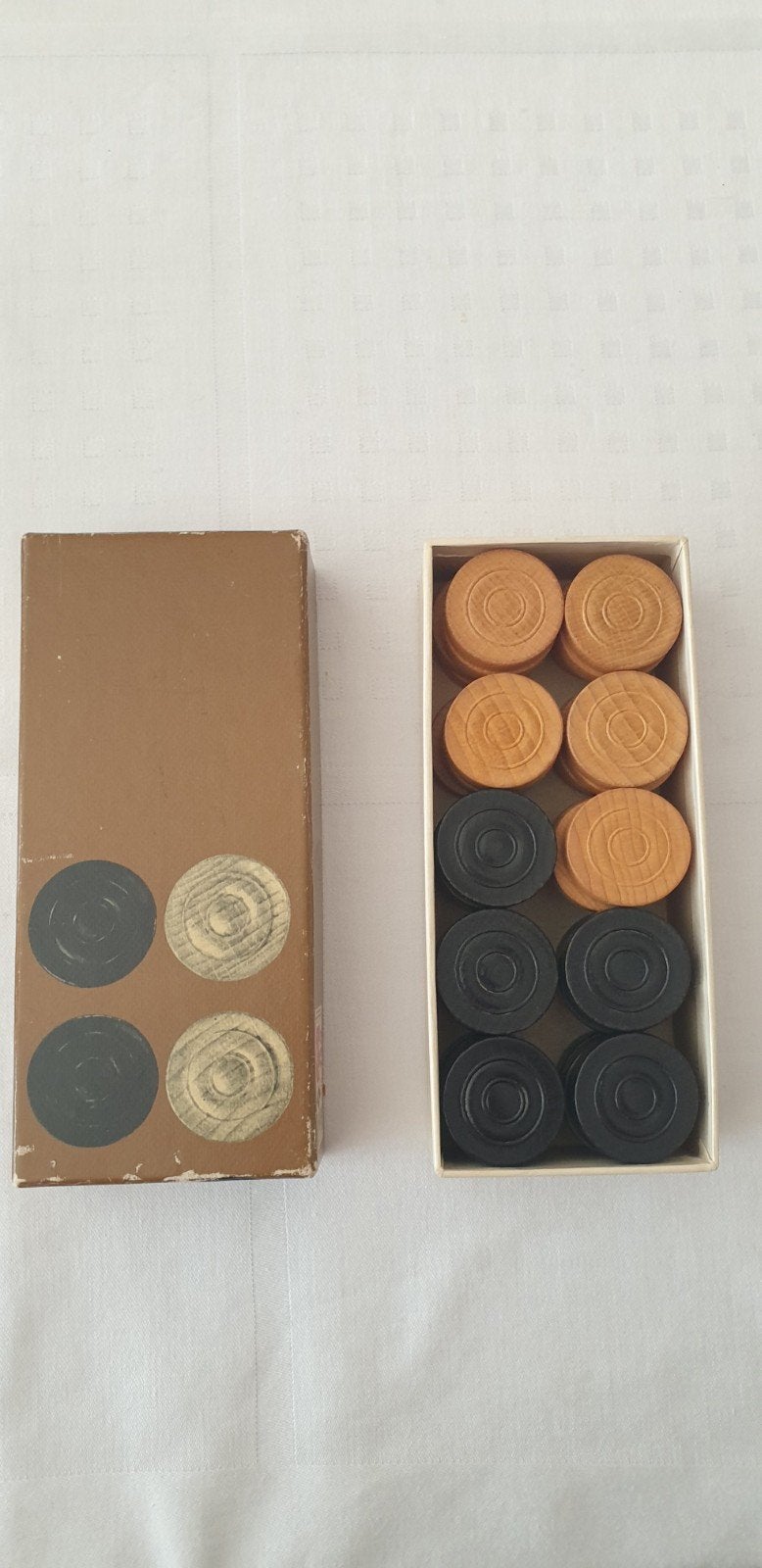 Vintage Damspel - Houten Schijven, Hobby en Vrije tijd, Een of twee spelers, Ophalen of Verzenden, Gebruikt, Jumbo