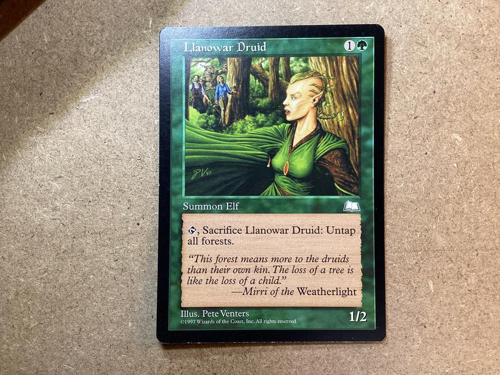 1x Llanowar Druid (Excellent), Ophalen of Verzenden, Zo goed als nieuw, Losse kaart