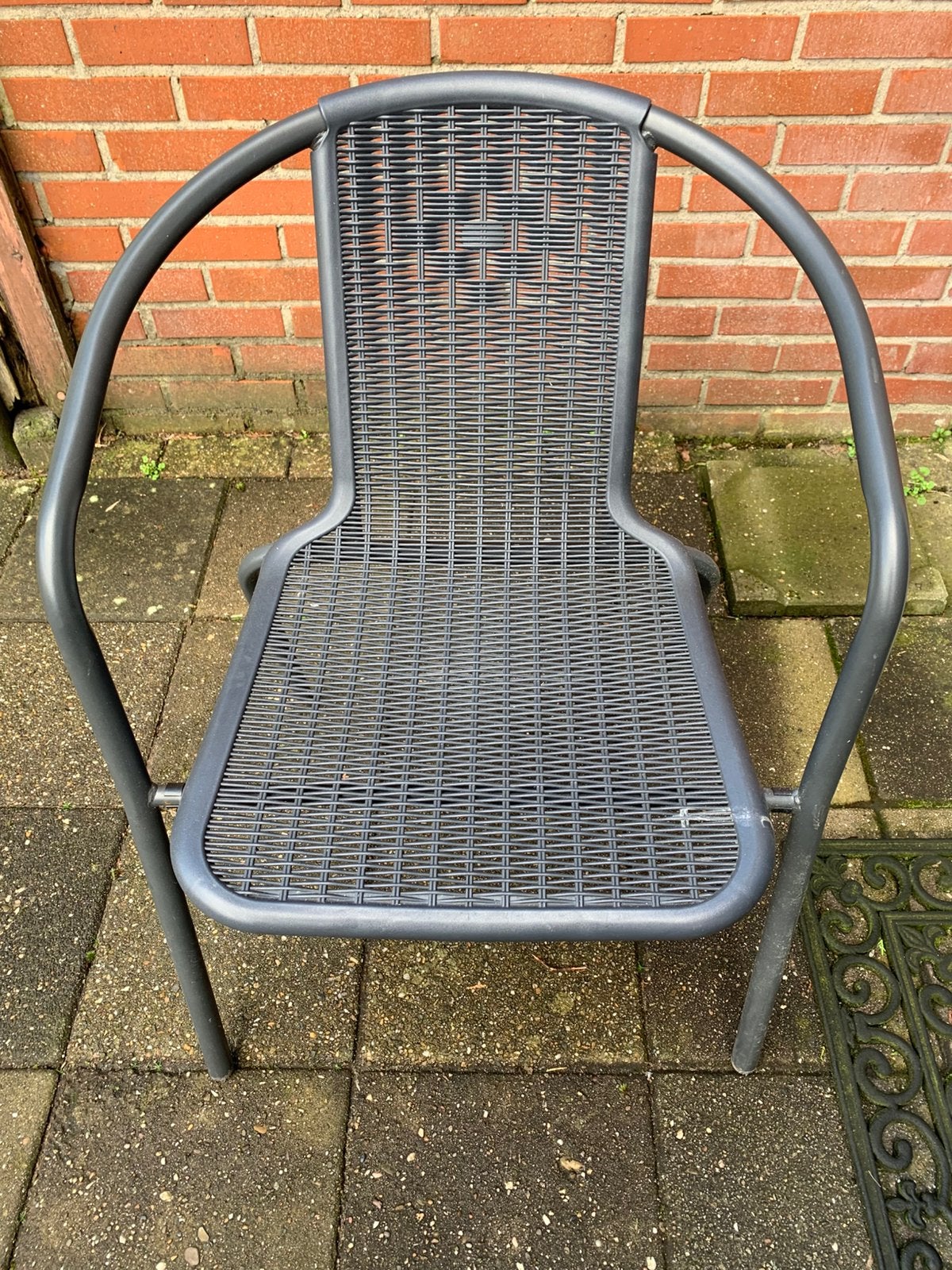 Vintage tuinstoel/campeerstoel/campingstoel, Tuin en Terras, Ophalen of Verzenden, Zo goed als nieuw, Rvs, Stapelbaar