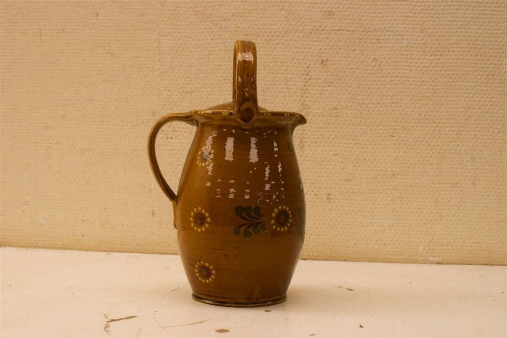 Franse Brocante Tuitkan Met Deksel 45527, Gebruikt, Ophalen of Verzenden, Bord(en), Overige stijlen