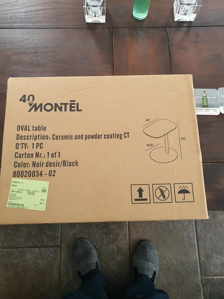Montèl Ovaal Bijzettafel - Nieuw in verpakking, Huis en Inrichting, Tafels | Bijzettafels, 45 tot 60 cm, Overige materialen, Minder dan 55 cm