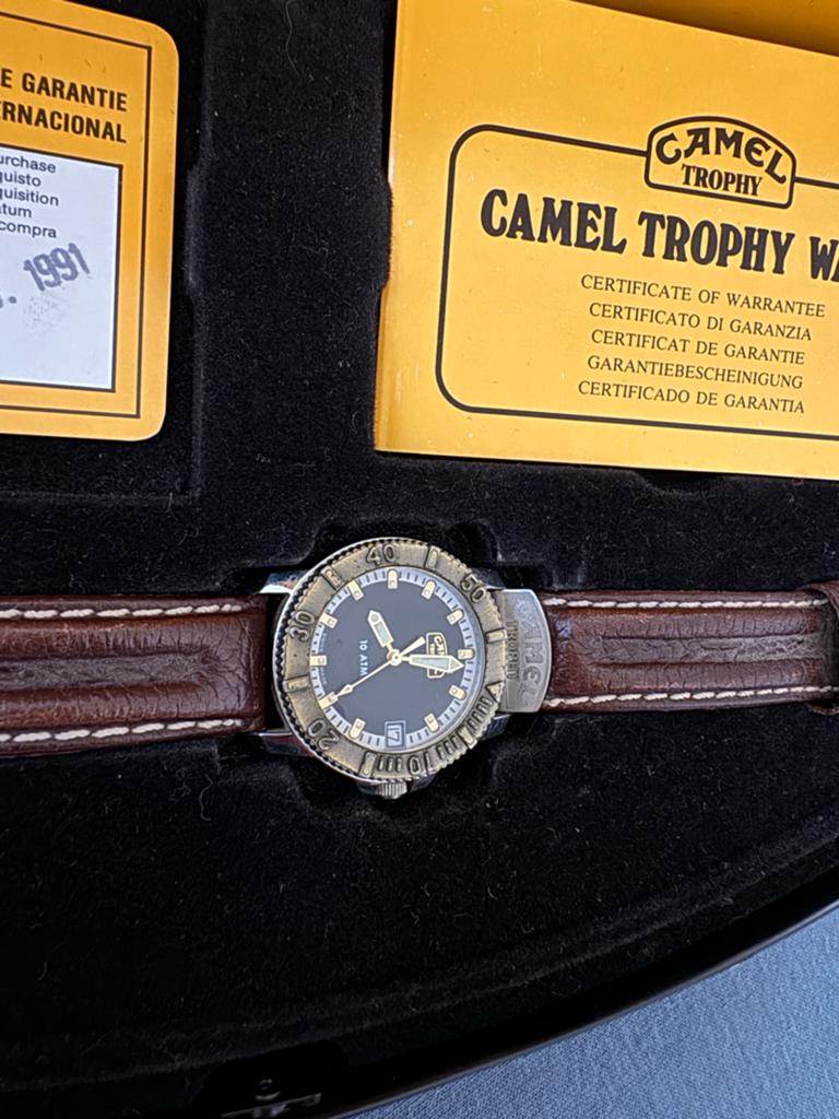 Camel Trophy Adventure Watch - Vintage Polshorloge, Overige merken, Leer, Staal, Polshorloge
