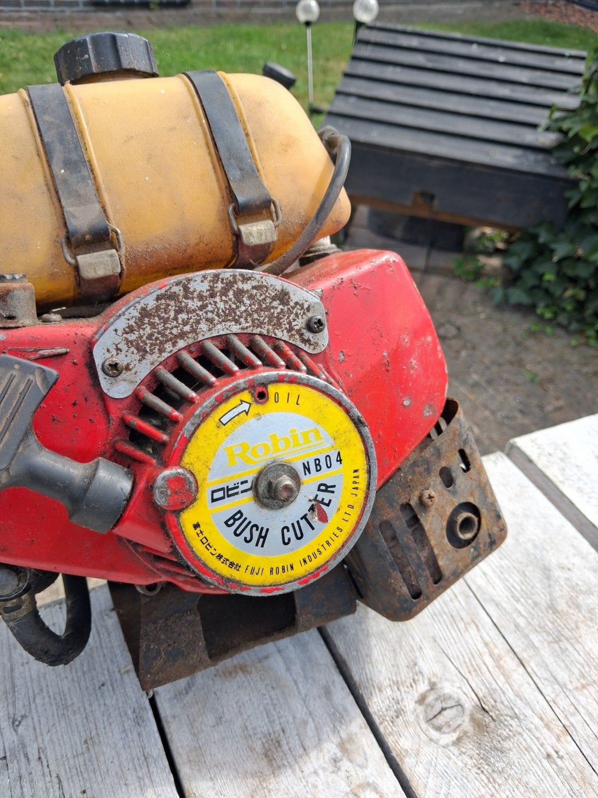 robin oldtimer bosmaaier strimmer onkruid maaier, Ophalen, Benzinemotor