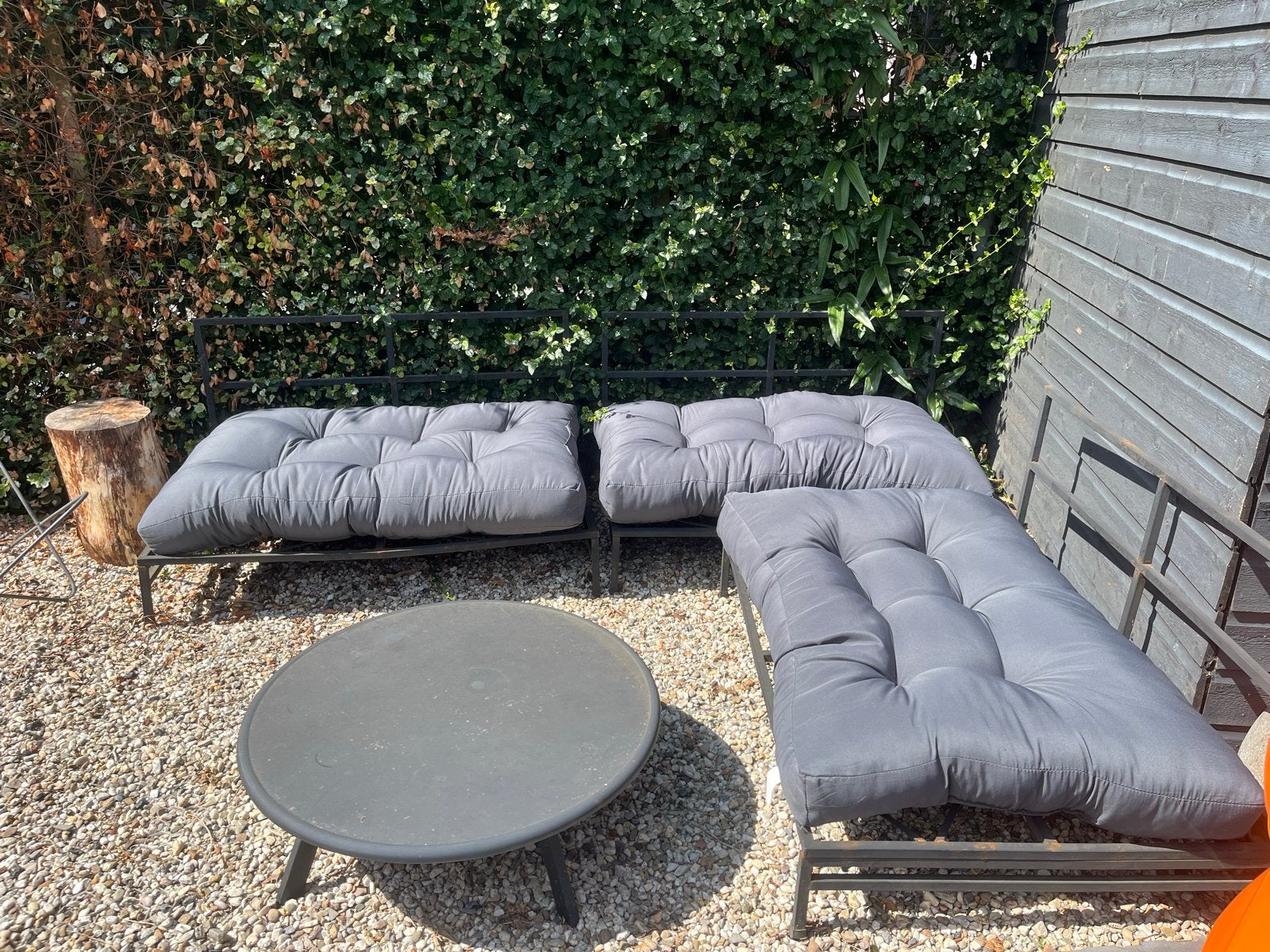 Pallet kussens, 120/80, Ophalen, Palletkussen, Zo goed als nieuw, Grijs
