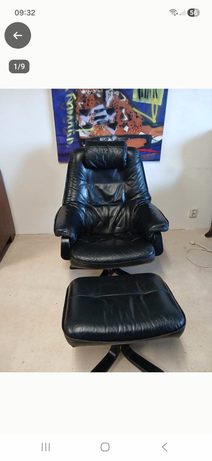 Seventies relaxfauteuil, Ophalen, Minder dan 75 cm, Seventies, Leer