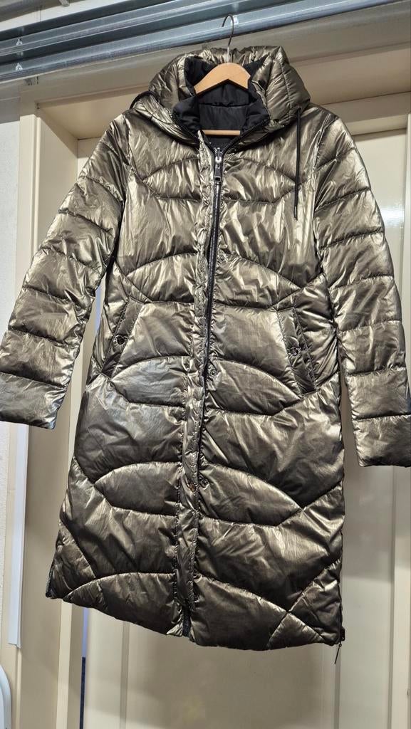 Winterjas glamour groen zwart dubbelzijdig dames m, Kleding | Dames, Jassen | Winter, Ophalen, Zo goed als nieuw, Zwart