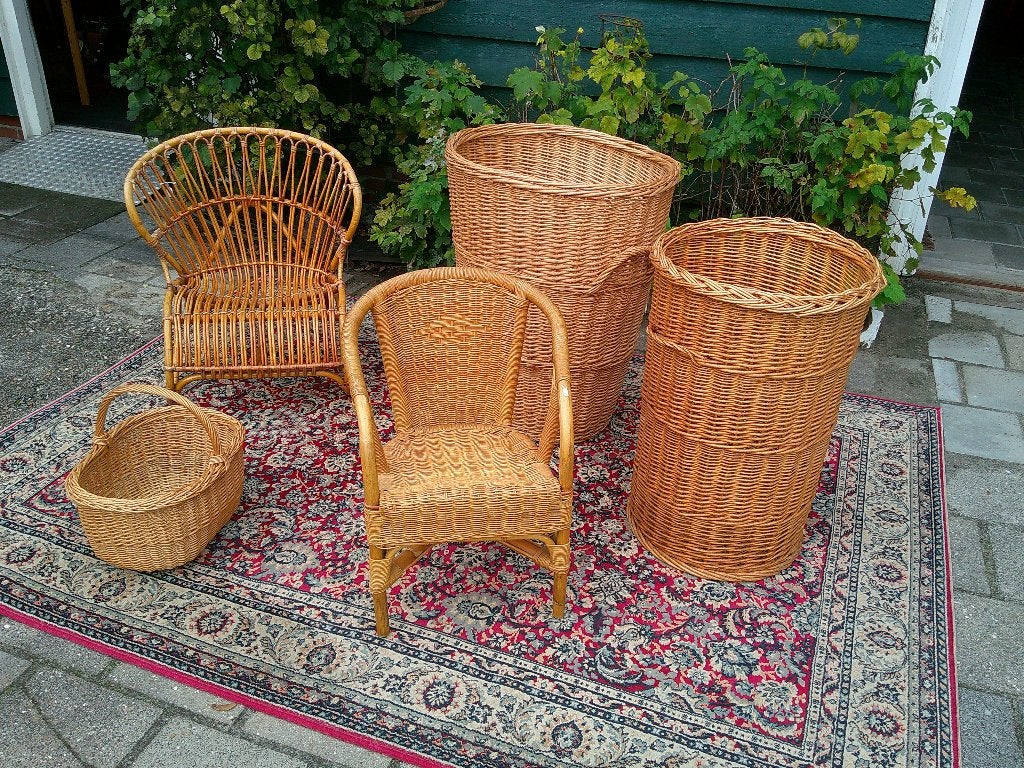 rotan - stoel - wasmand, Antiek en Kunst, Ophalen