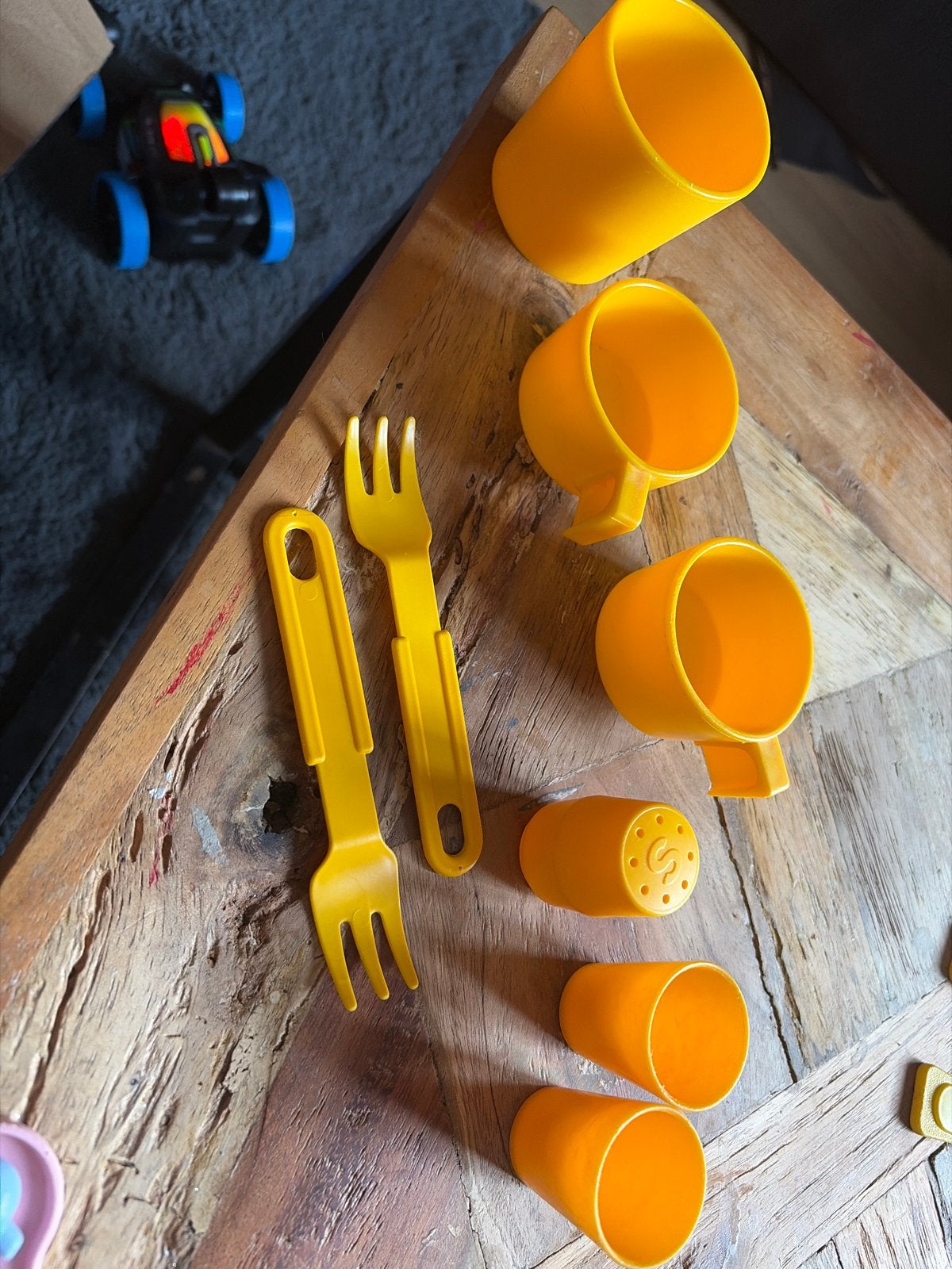 Fisher Price Fun with Food servies uit 1979 en 1986, Ophalen of Verzenden, Gebruikt, Speelset