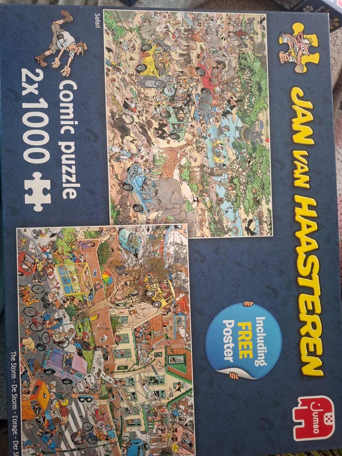 Jan van Haasteren Comic Puzzel - 2x1000 Stukjes, Ophalen, Meer dan 1500 stukjes, Zo goed als nieuw, Legpuzzel