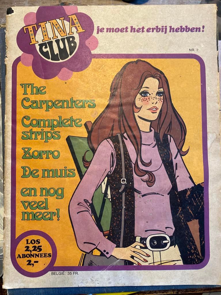 Tina Club nr. 2 - Februari 1974 - Vintage meidenblad, Ophalen of Verzenden, Gelezen, Damesbladen