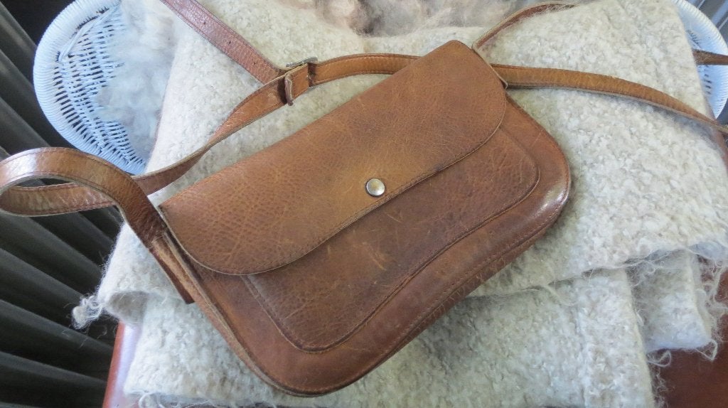 Keecie leren tas, 25x16x4cm, Ons Kato, bruin, Verzenden, Gebruikt, Bruin, Schoudertasje