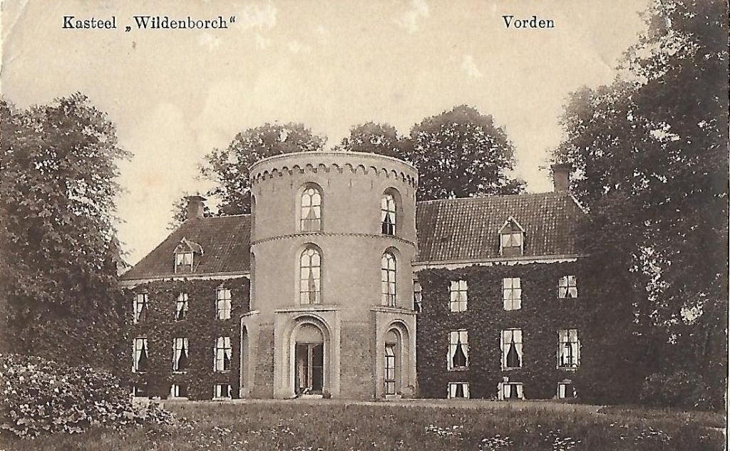 Vorden kasteel wildenborch oude gelopen ansichtkaart ( 8036, Ophalen of Verzenden, Voor 1920, Gelopen, Groningen
