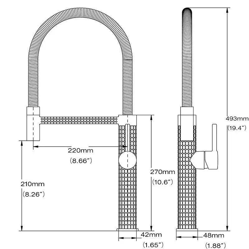 Keukenkraan Diamant Gun Metal Spoelkraan Mengkraan ROBUUST, Ophalen of Verzenden, Nieuw, Rvs, Kraan