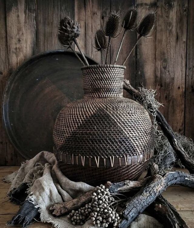 13798 M Rotan mand Colonial, Info@bazarbizar.be, Mand, Verzenden, Vierkant