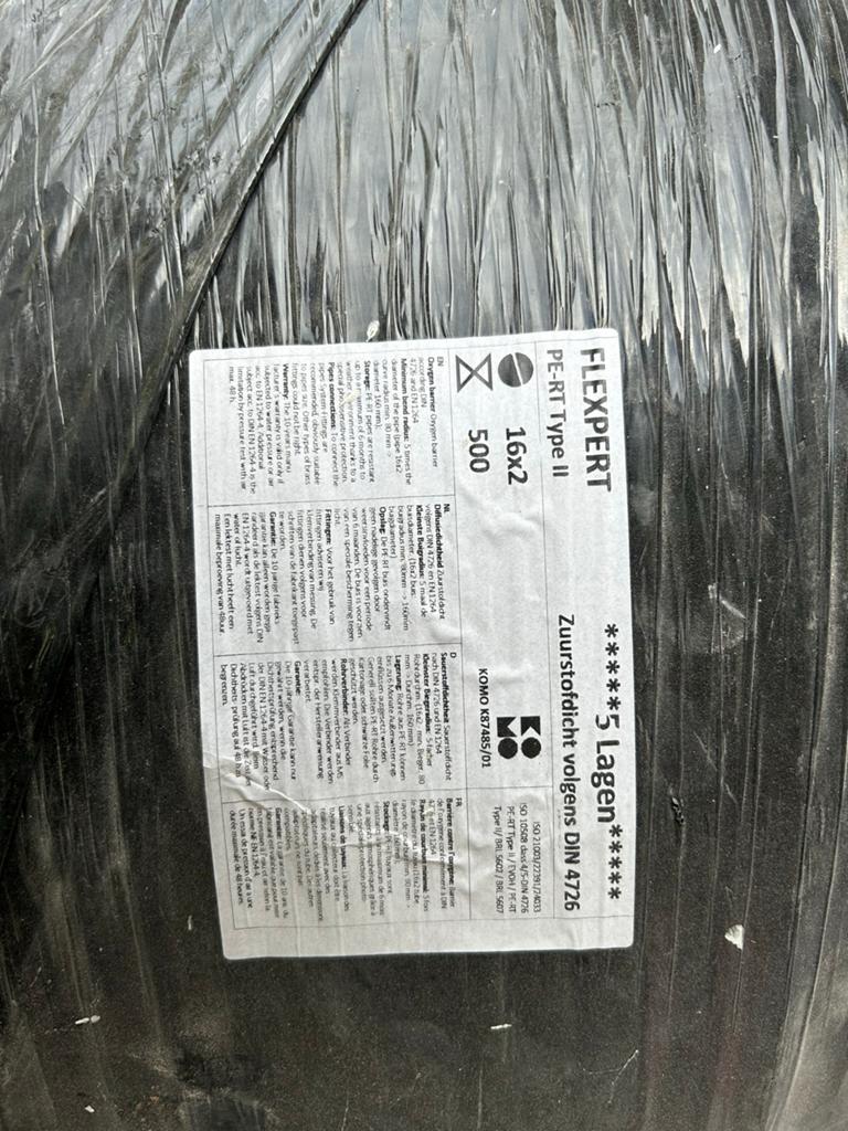 FLEXPERT PE-RT Type II Vloerverwarmingsbuis 16x2 500m, Ophalen, Zo goed als nieuw