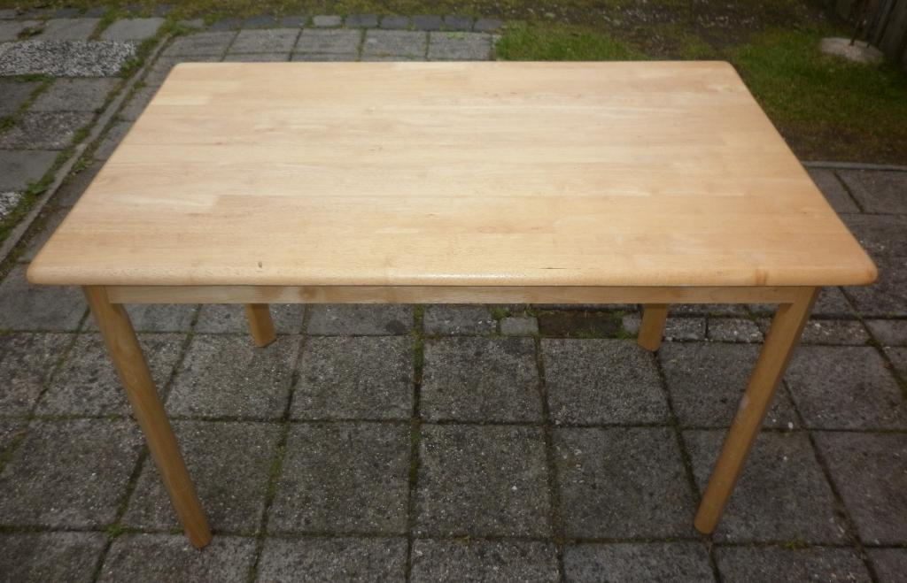 tafel  75 x 120 cm, Huis en Inrichting, Tafels | Eettafels, Gebruikt, 50 tot 100 cm, 100 tot 150 cm, Rechthoekig, Overige houtsoorten