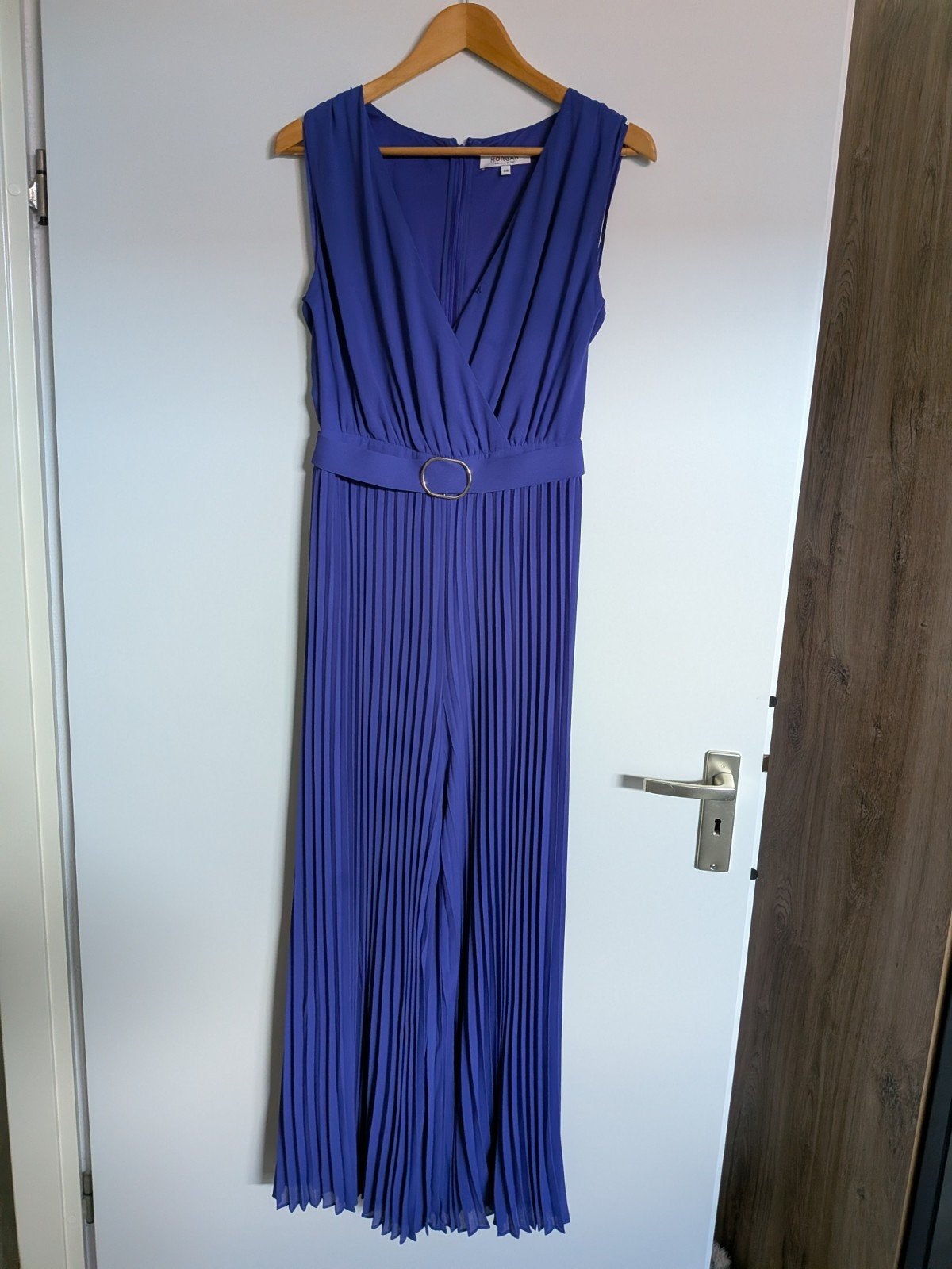 Morgan jumpsuit plissé broekspijpen maat 38, Kleding | Dames, Maat 38/40 (M), Paars, Zo goed als nieuw, Morgan