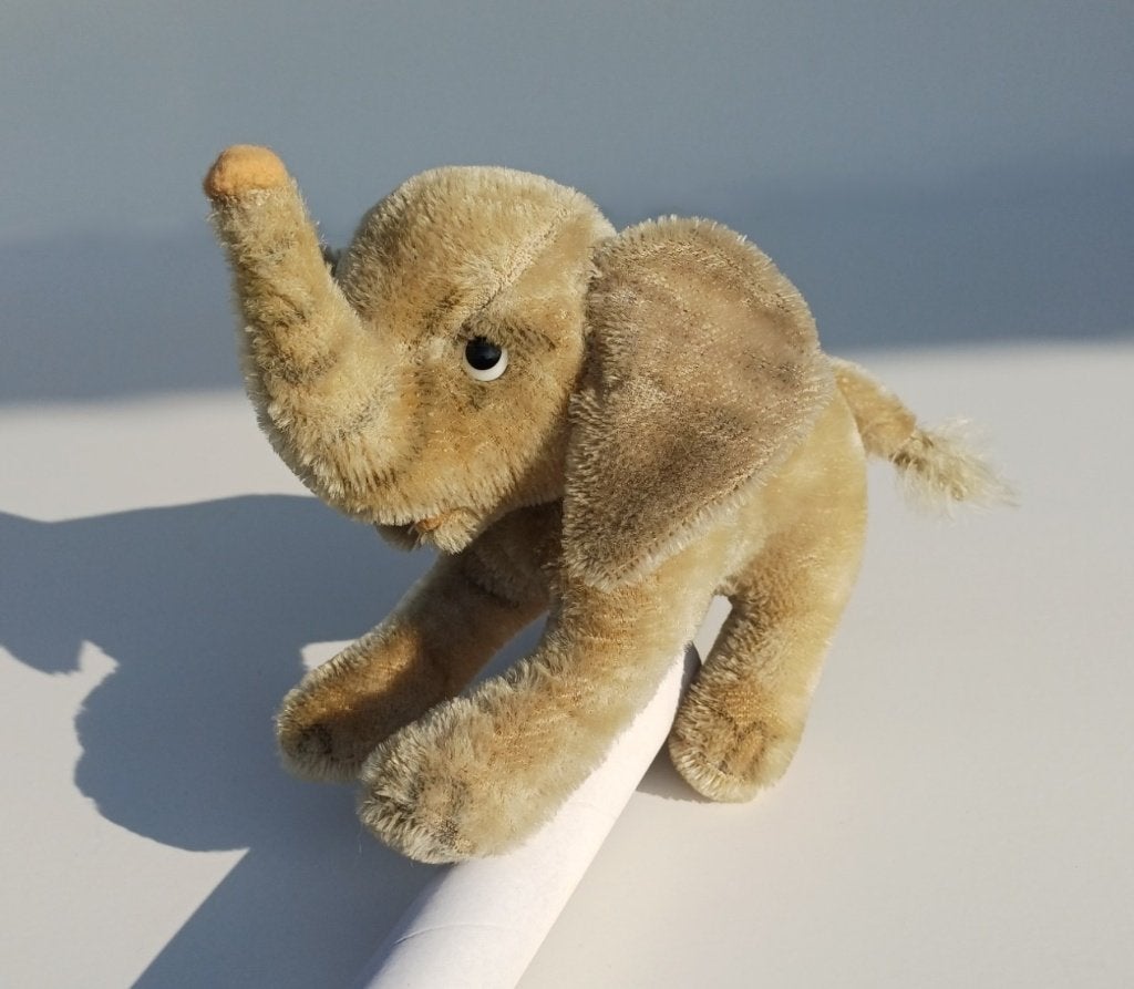 Oude Steiff olifant, Ophalen of Verzenden