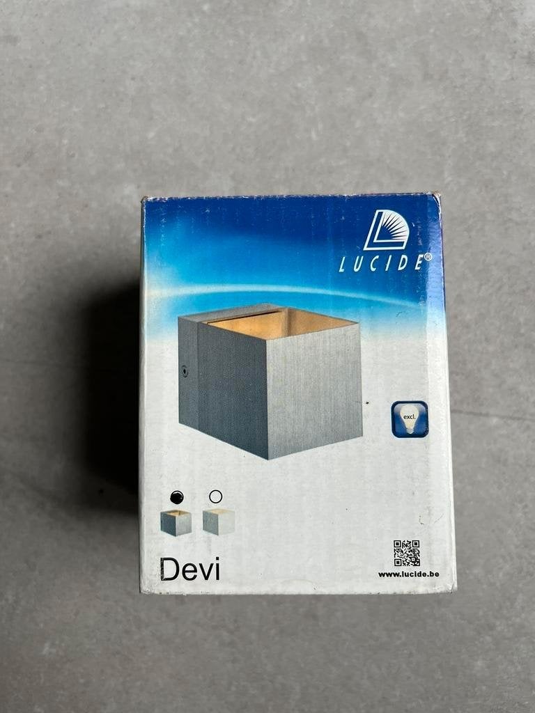 Lucide devi wandlamp grijs  nieuw, Ophalen of Verzenden, Nieuw