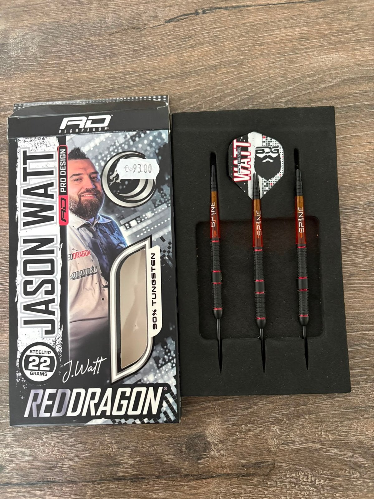 Red Dragon Jason Watt Darts 22 gram - Nieuw in doos, Ophalen of Verzenden, Nieuw, Pijlen