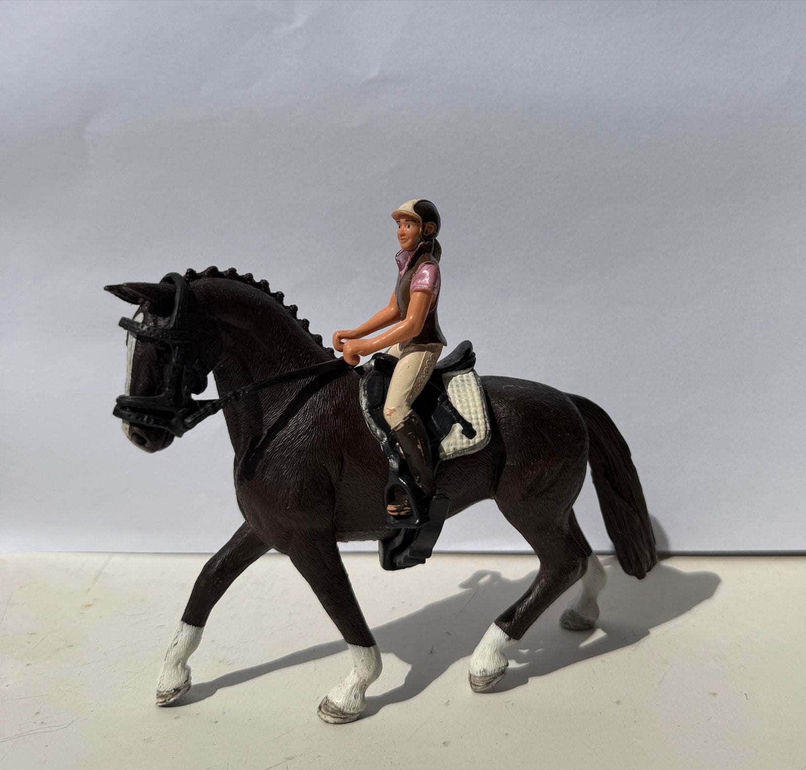Schleich paard met ruiter - speelgoed, Kinderen en Baby's, Speelgoed | Overig, Ophalen of Verzenden, Zo goed als nieuw, Jongen of Meisje