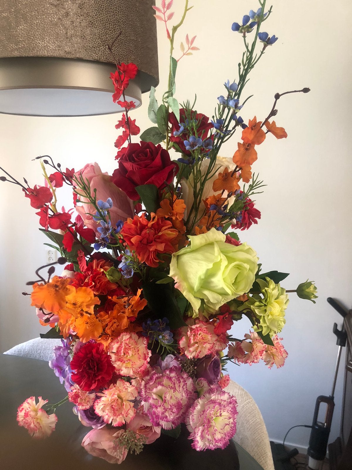 Prachtige zijden bloemen. Heel mooi boeket!!, Ophalen of Verzenden, Zo goed als nieuw