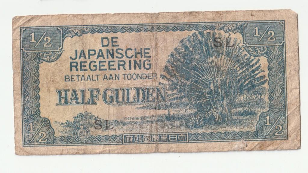 Bankbiljet half Gulden Japansche regeering Nederlands-Indië, Verzenden, Los biljet