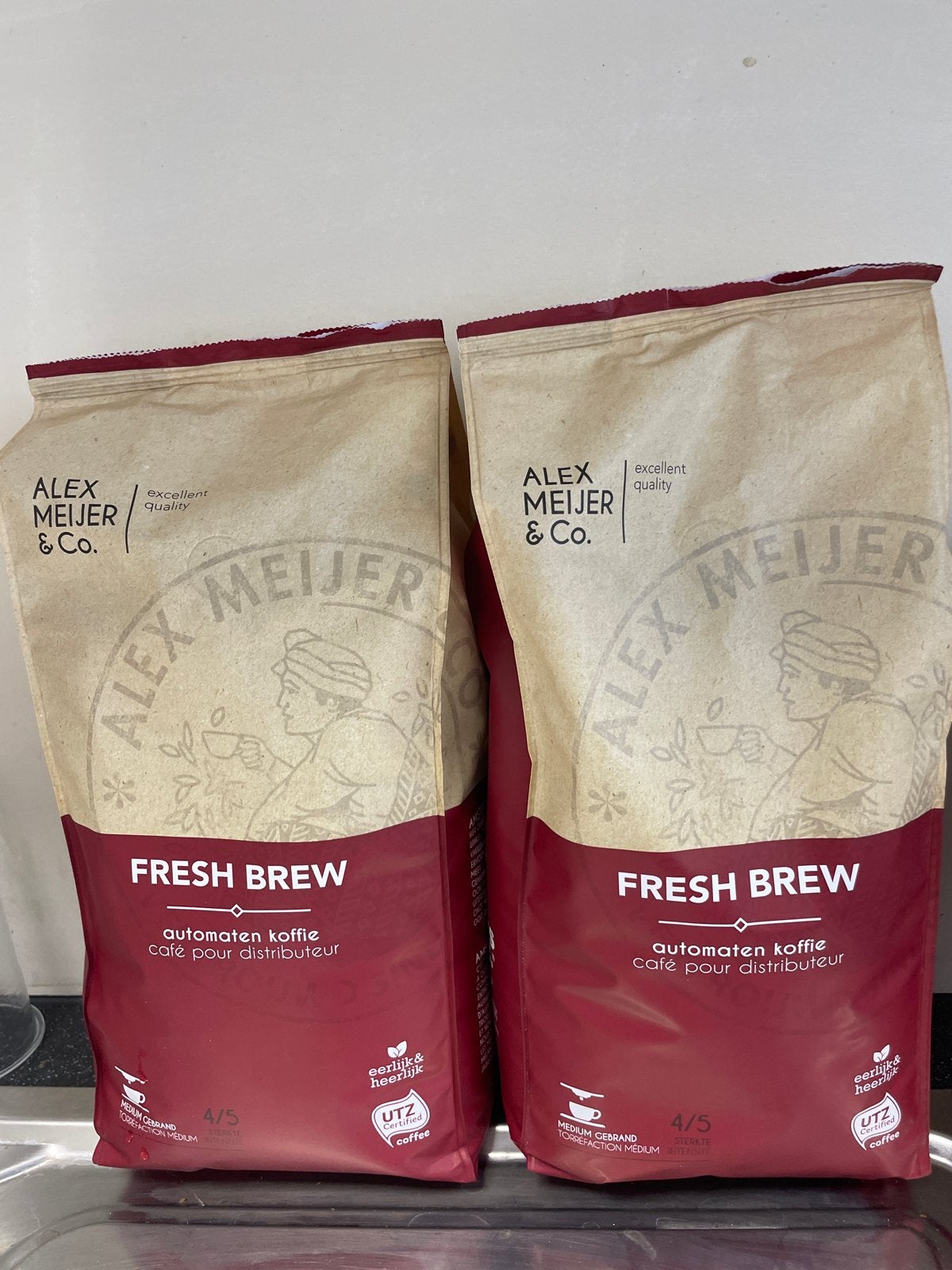 Alex Meijer & Co. Fresh Brew Koffiebonen - 2x 1kg, Witgoed en Apparatuur, Overige modellen, 10 kopjes of meer, Nieuw, Koffiebonen