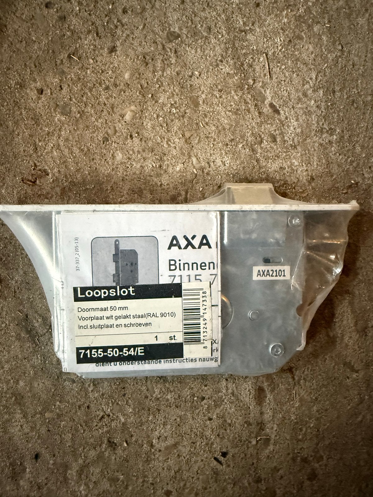 AXA Binnen Loopslot 7155-50-54/E - Wit Gelakt Staal, Ophalen, Nieuw