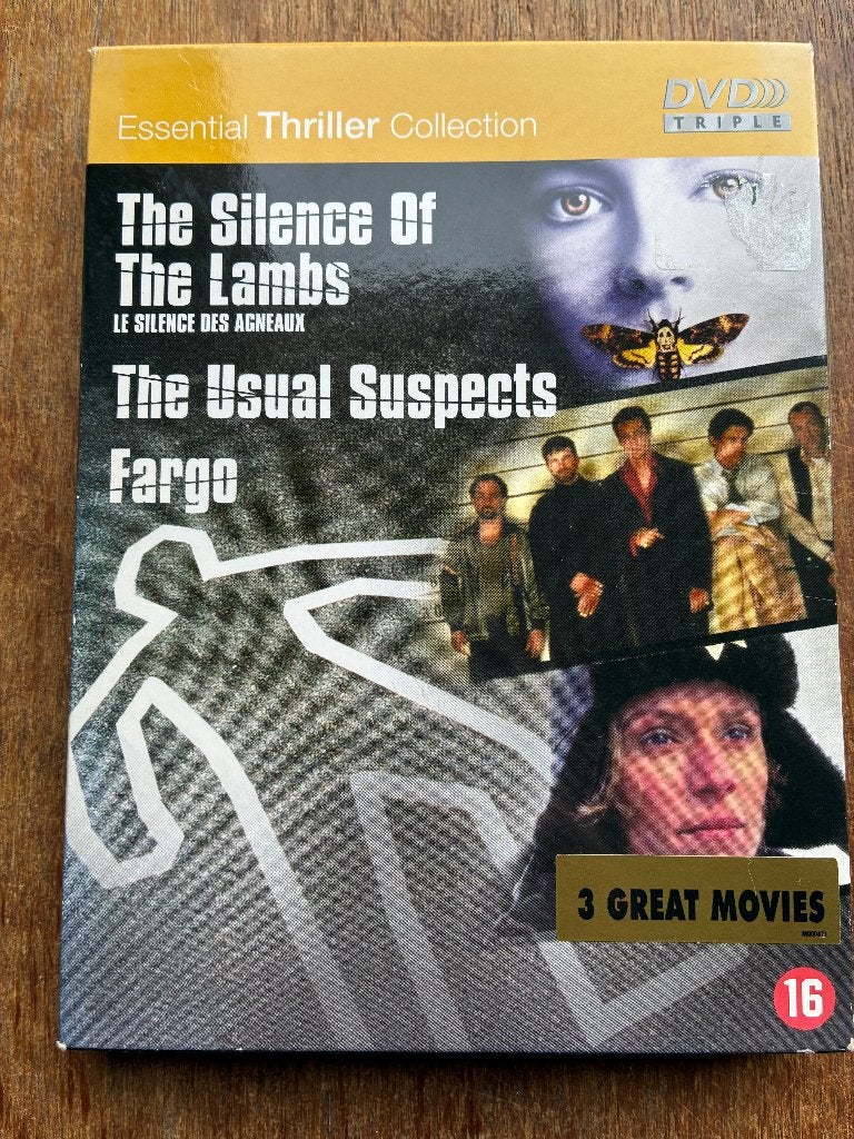Silence of Lambs / Fargo / the usual Suspects ; 3-DVD boxje, Boxset, Actie, Ophalen of Verzenden, Zo goed als nieuw