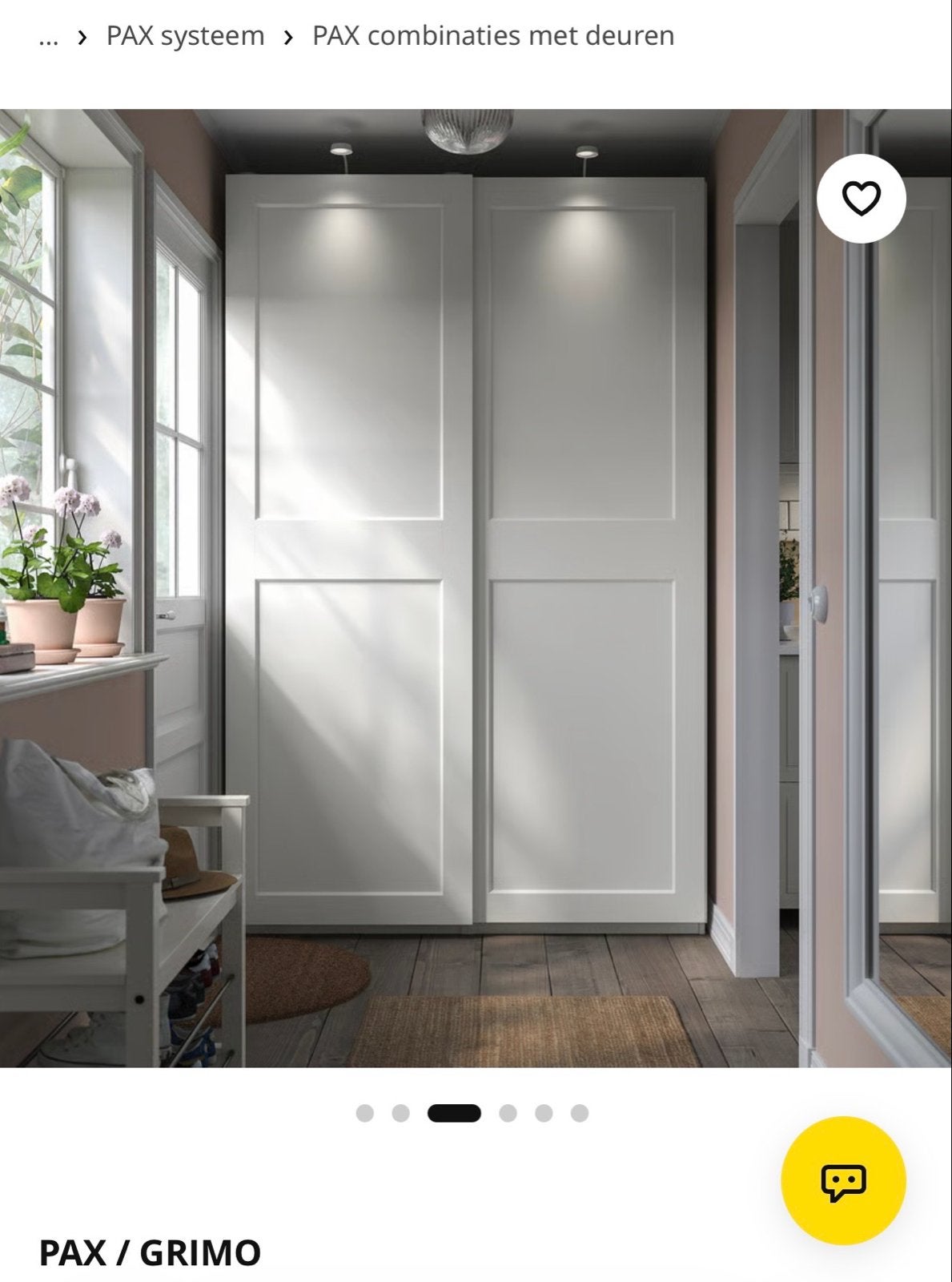 IKEA PAX/GRIMO kledingkast met schuifdeuren, Huis en Inrichting, Ophalen, 100 tot 150 cm, 200 cm of meer, Zo goed als nieuw