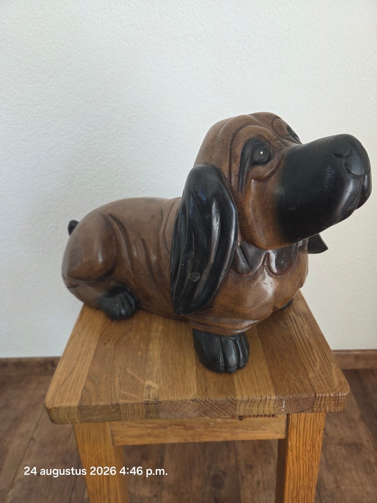 Houten beeld van een hond, Ophalen of Verzenden