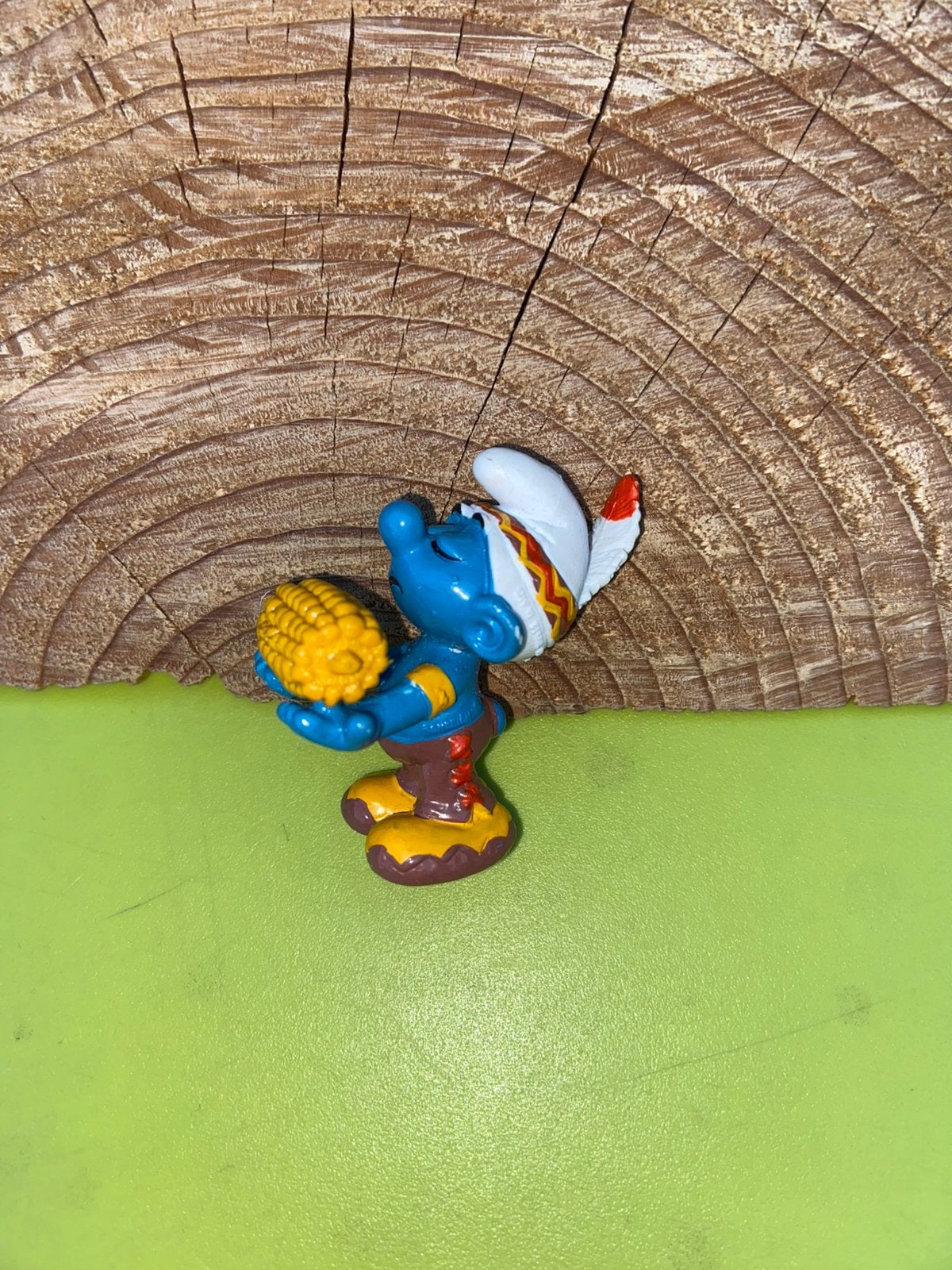 Smurfen smurf met maiskolf, Ophalen of Verzenden, Gebruikt