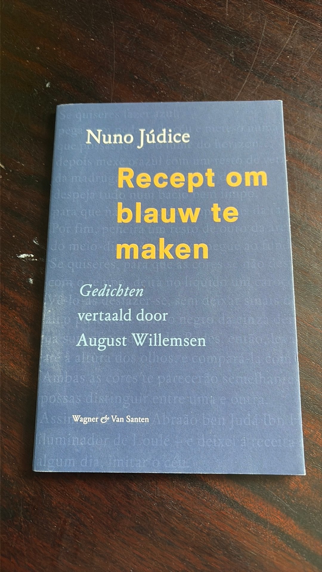 Recept om blauw te maken - Nuno Júdice, Ophalen of Verzenden, Gelezen, Eén auteur