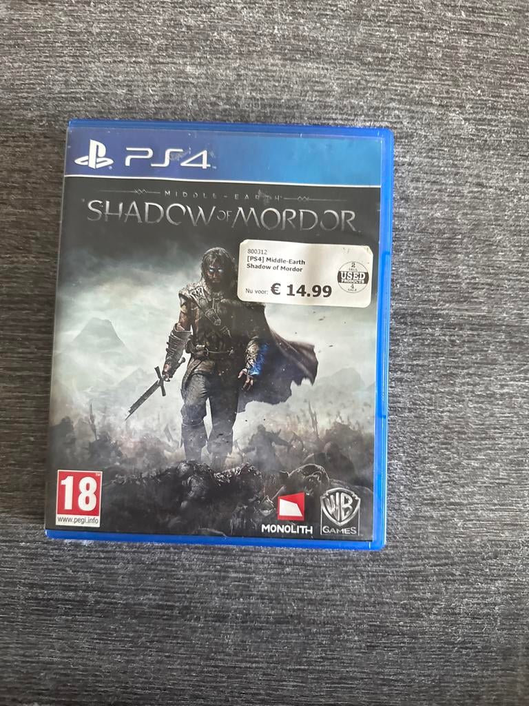 Middle-Earth: Shadow of Mordor PS4 - Actie RPG, Vanaf 18 jaar, 1 speler, Ophalen of Verzenden, Zo goed als nieuw