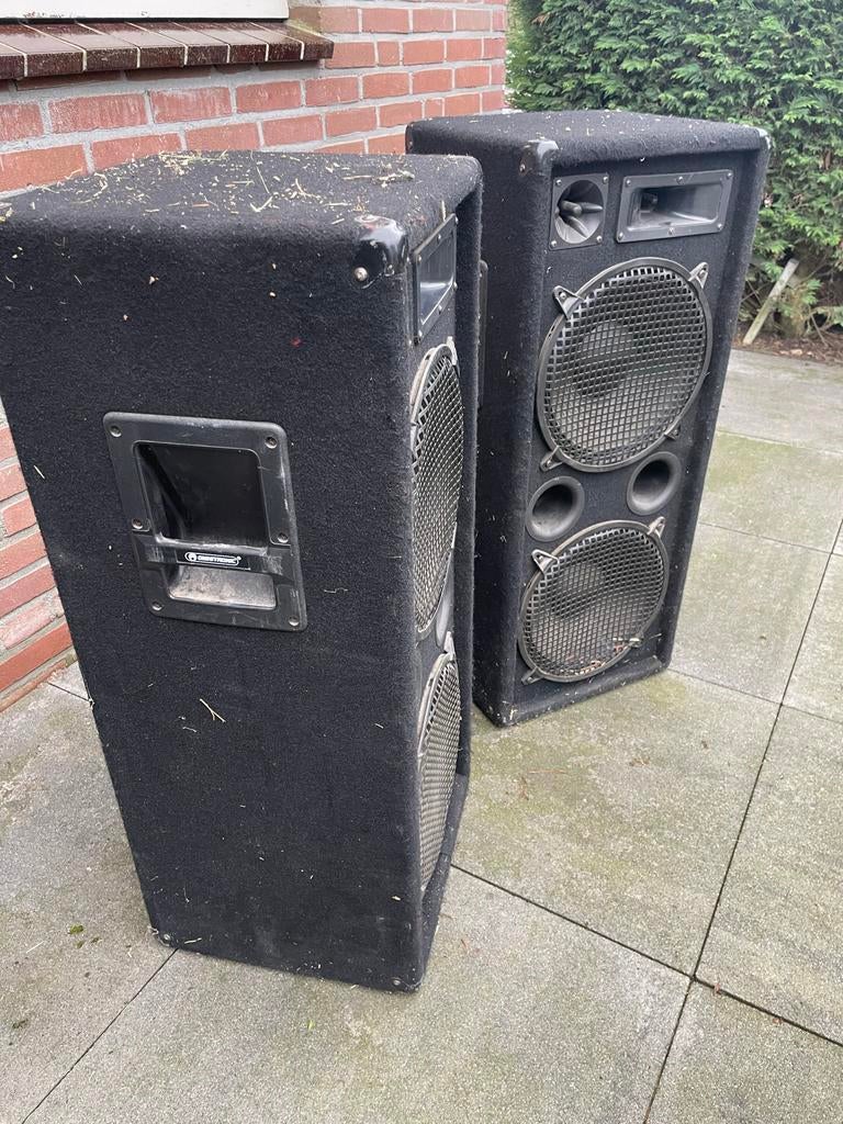 Omnitronic DX2222 Speakers - Krachtig geluid voor elk feest, Audio, Tv en Foto, Luidsprekers, Gebruikt, 120 watt of meer, Front, Rear of Stereo speakers